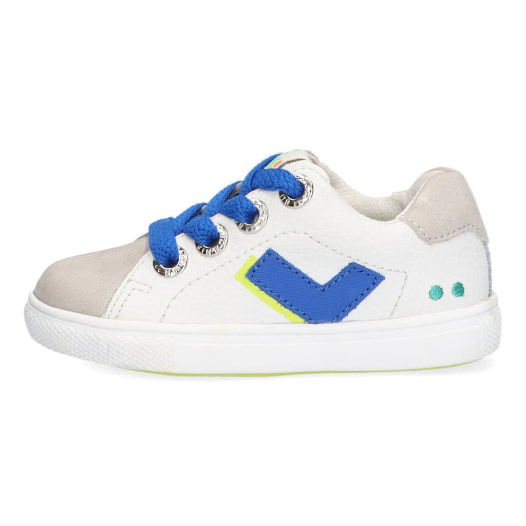Lucien Louw Lage Sneakers Jongens Wit Blauw