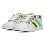 Puk Pit Lage Sneakers Jongens Wit Neon