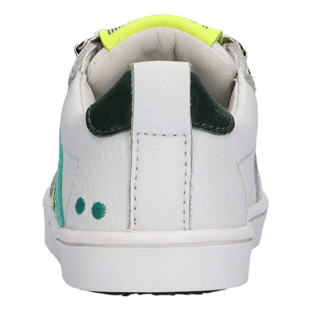 Puk Pit Lage Sneakers Jongens Wit Neon