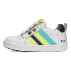 Puk Pit Lage Sneakers Jongens Wit Neon