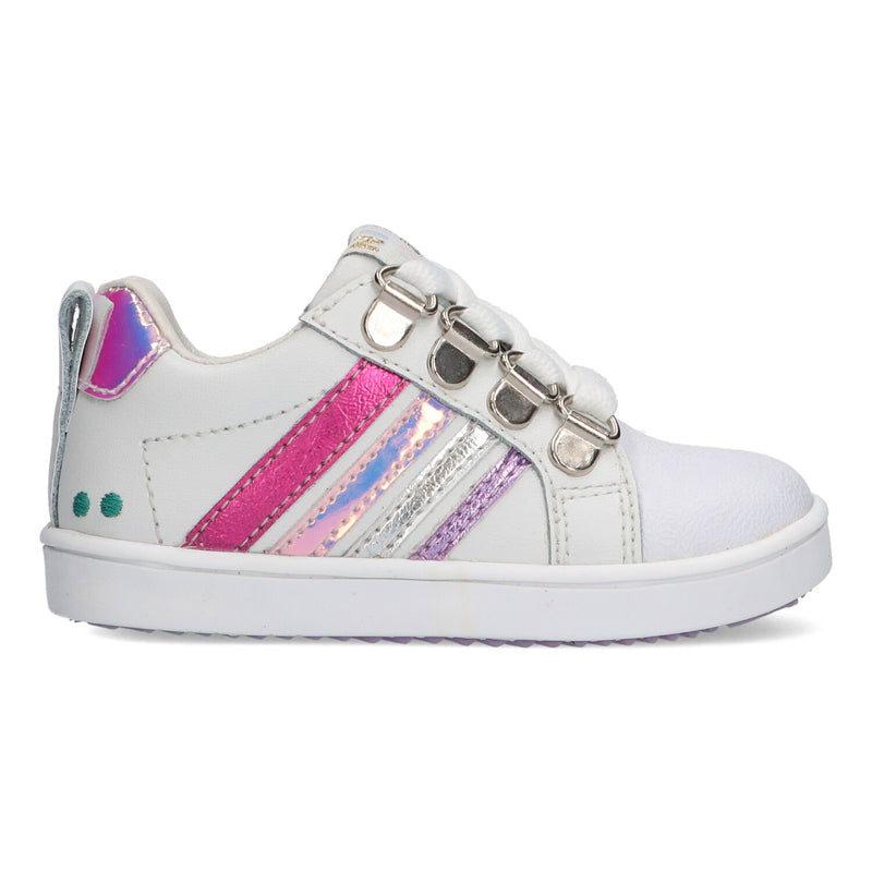 BunniesJR Puk Pit lage sneakers meisjes wit