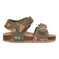 Bas Beach Sandalen Jongens Groen Geo