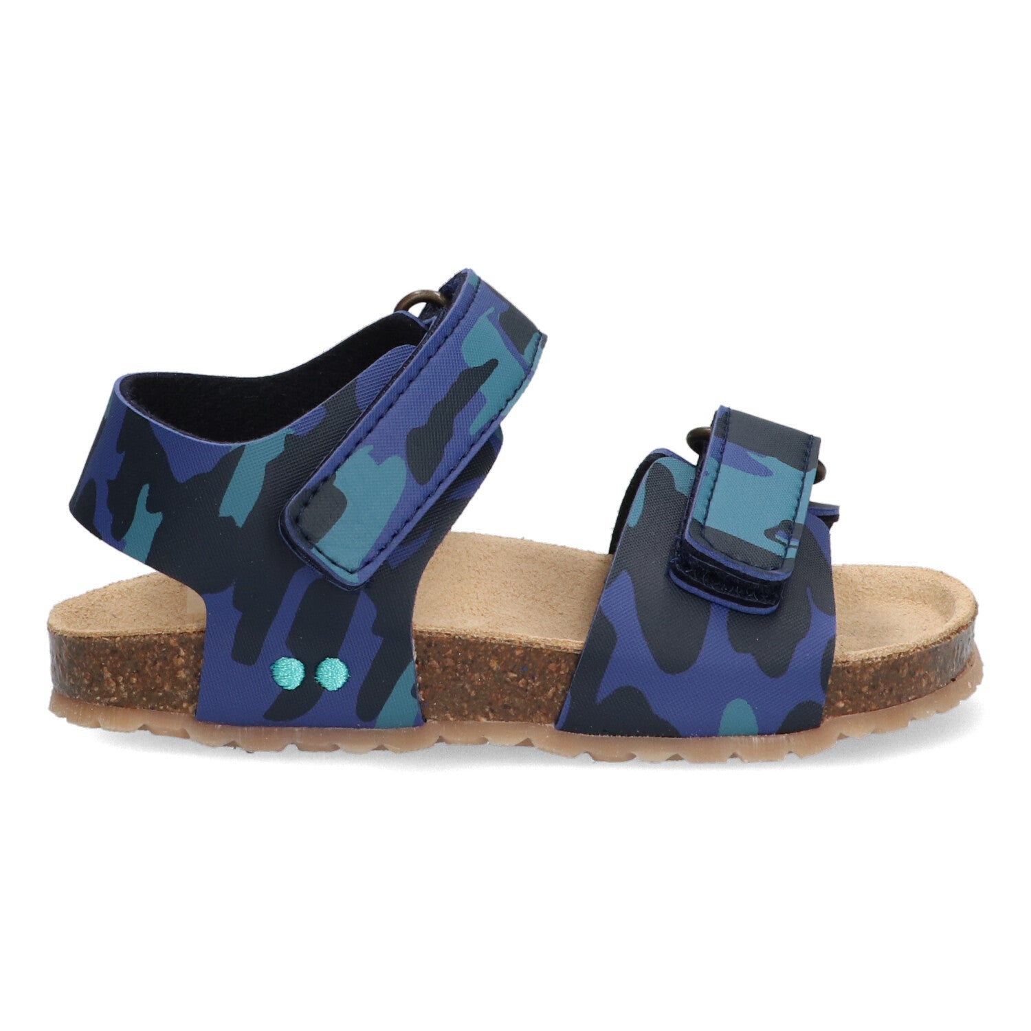 Bas Beach Sandalen Jongens Blauw Camo