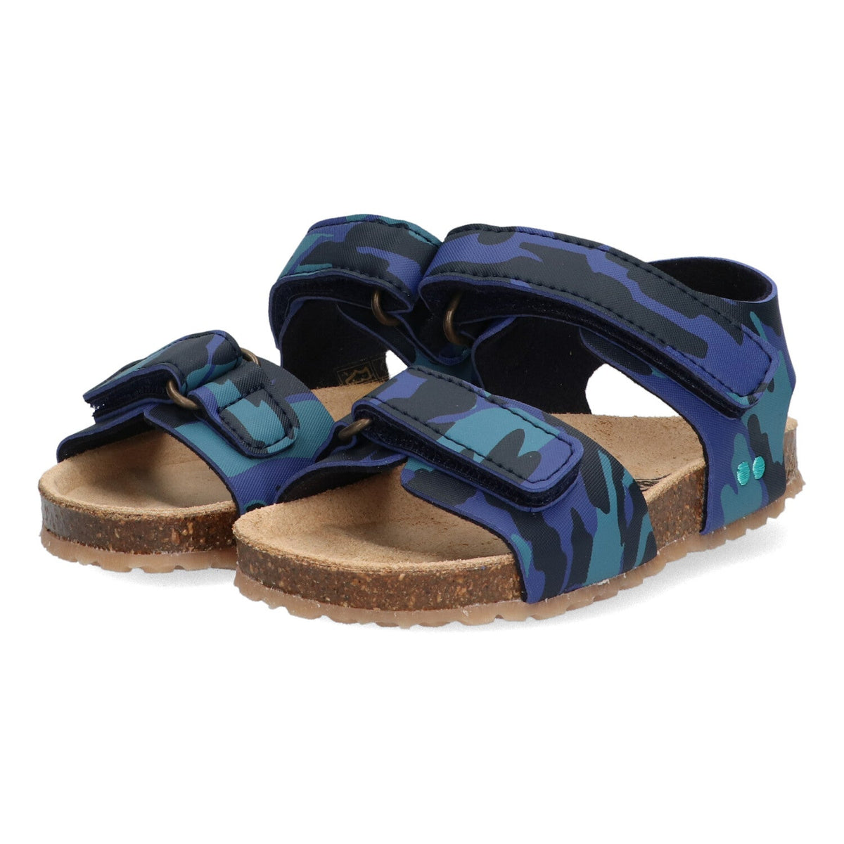 Bas Beach Sandalen Jongens Blauw Camo