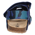Bas Beach Sandalen Jongens Blauw Camo