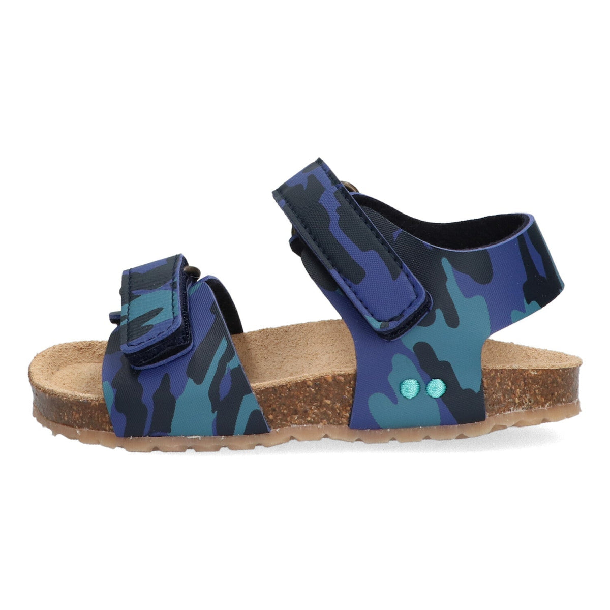 Bas Beach Sandalen Jongens Blauw Camo