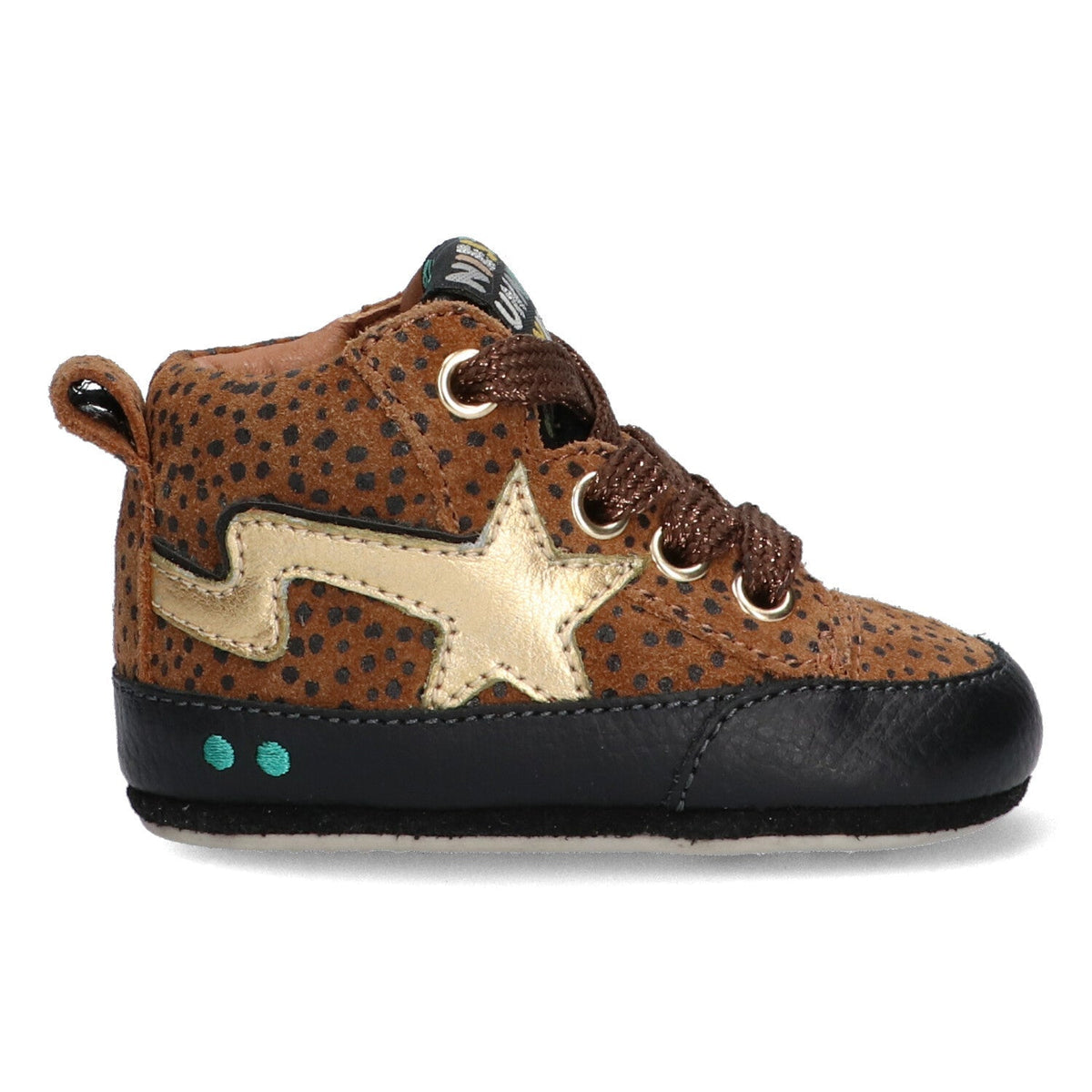Zusje Zacht Babysneakertjes Meisjes Cognac Dots