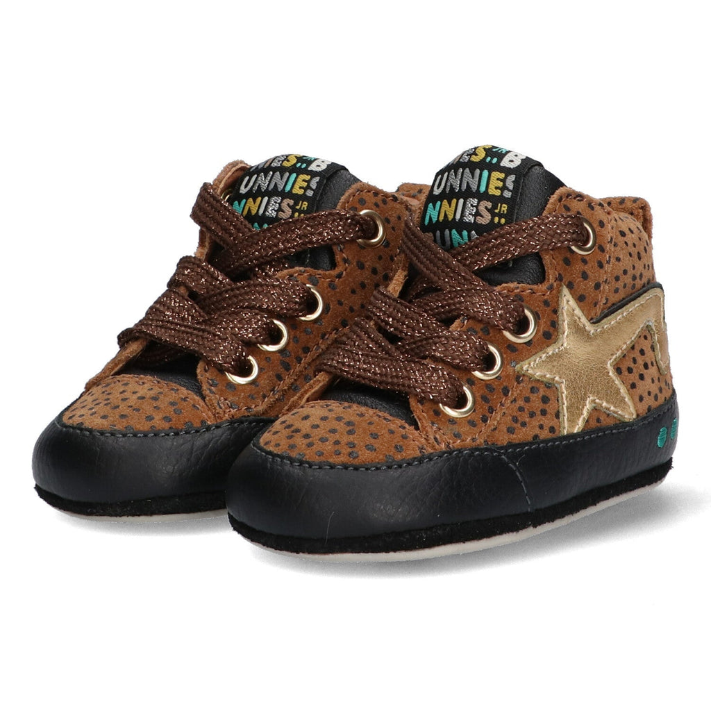 Zusje Zacht Babysneakertjes Meisjes Cognac Dots