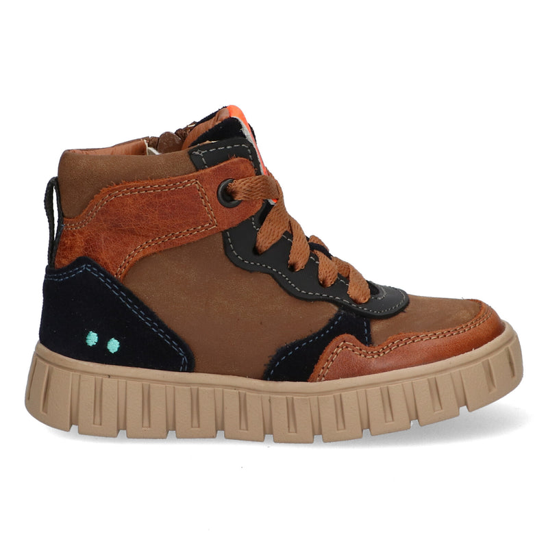BunniesJR Bink Bont hoge sneakers jongens bruin