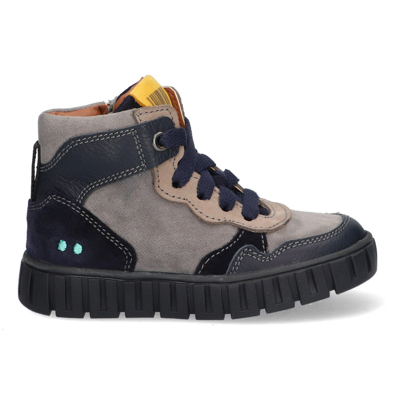 BunniesJR Hoge Sneakers Jongens Donkerblauw Grijs
