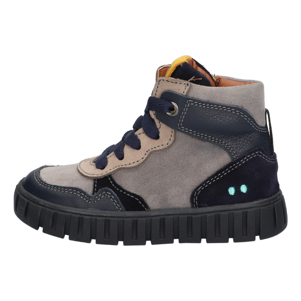 Bink Bont Hoge Sneakers Jongens Donkerblauw Grijs