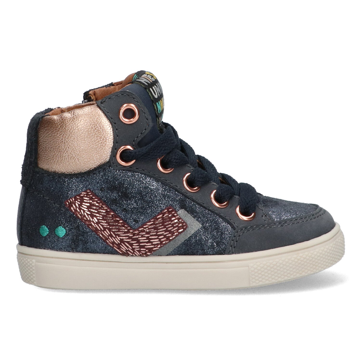 Lance Louw Hoge Sneakers Meisjes Donkerblauw