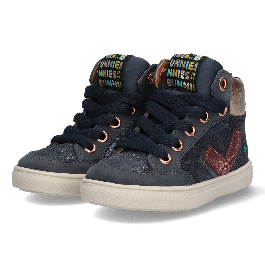 Lance Louw Hoge Sneakers Meisjes Donkerblauw