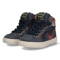 BunniesJR lage sneakers meisjes donkerblauw