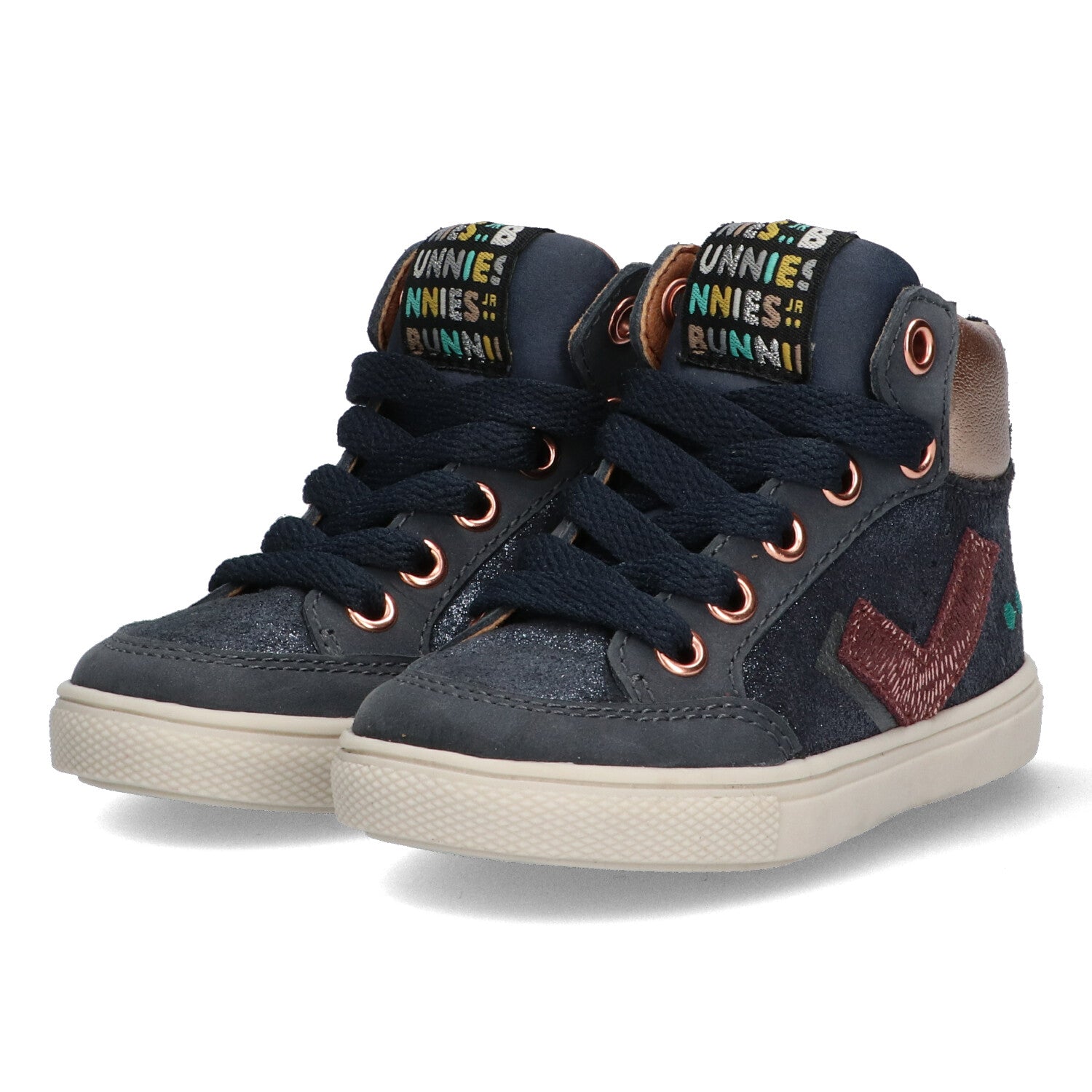 Lance Louw Hoge Sneakers Meisjes Donkerblauw