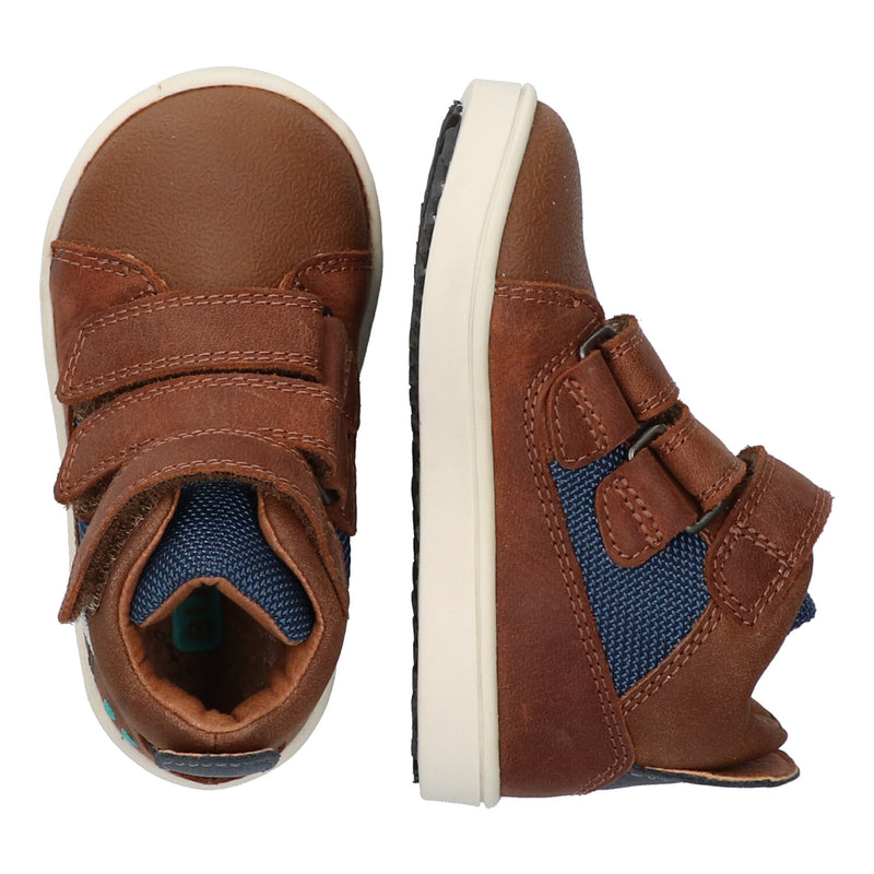 BunniesJR Patrick Pit lage jongenssneakers cognac