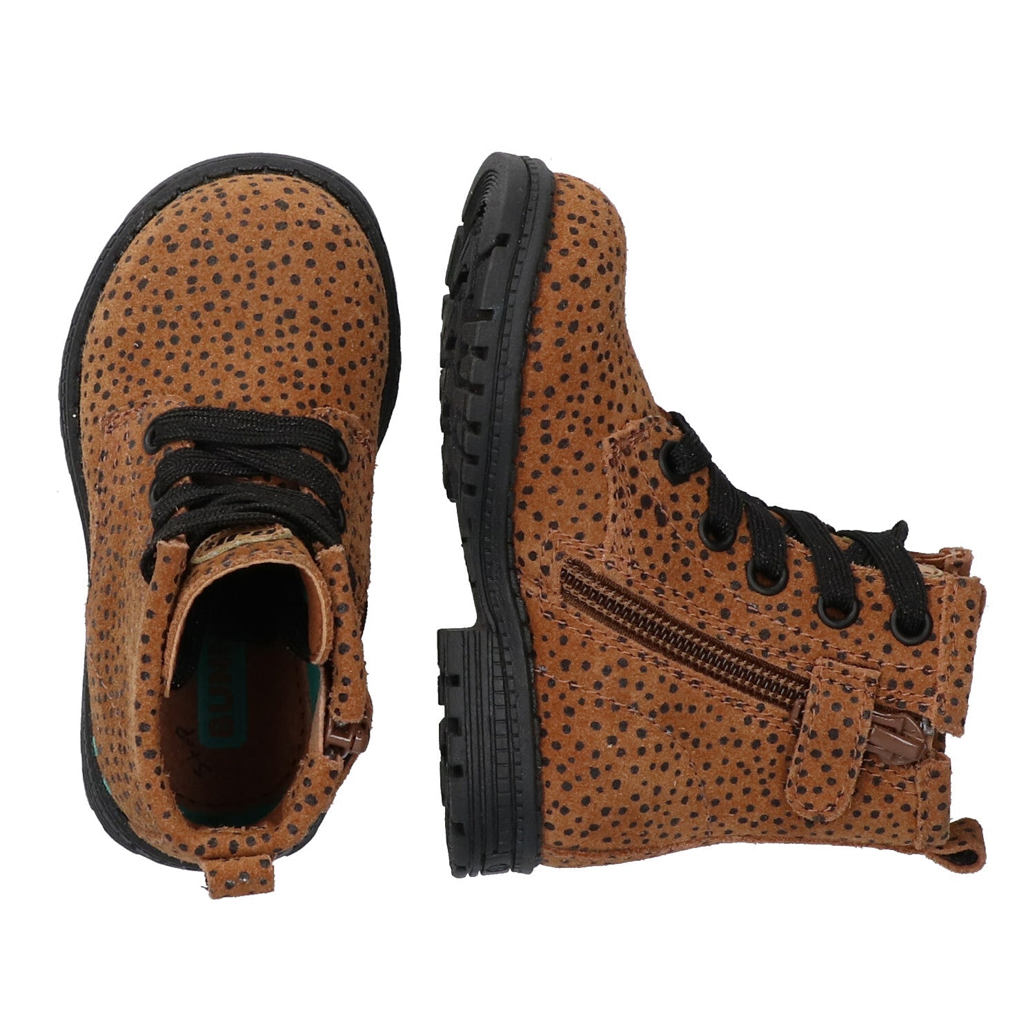 Thijs Trots Biker Boots Meisjes Cognac Dots