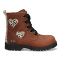 Thijs Trots Biker Boots Meisjes Cognac Hartjes