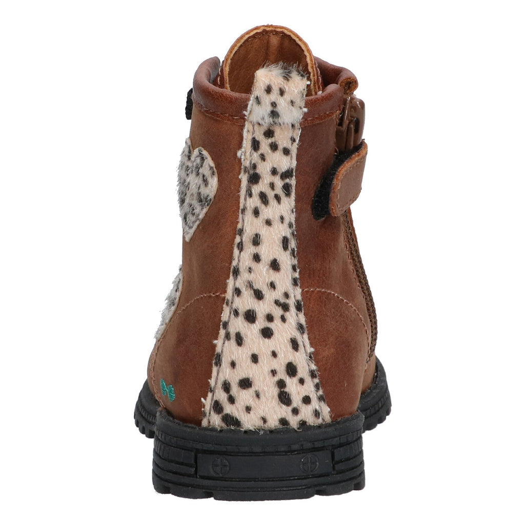 Thijs Trots Biker Boots Meisjes Cognac Hartjes