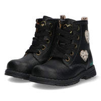 Thijs Trots 222781-589 Biker Boots Meisjes Zwart Hartjes