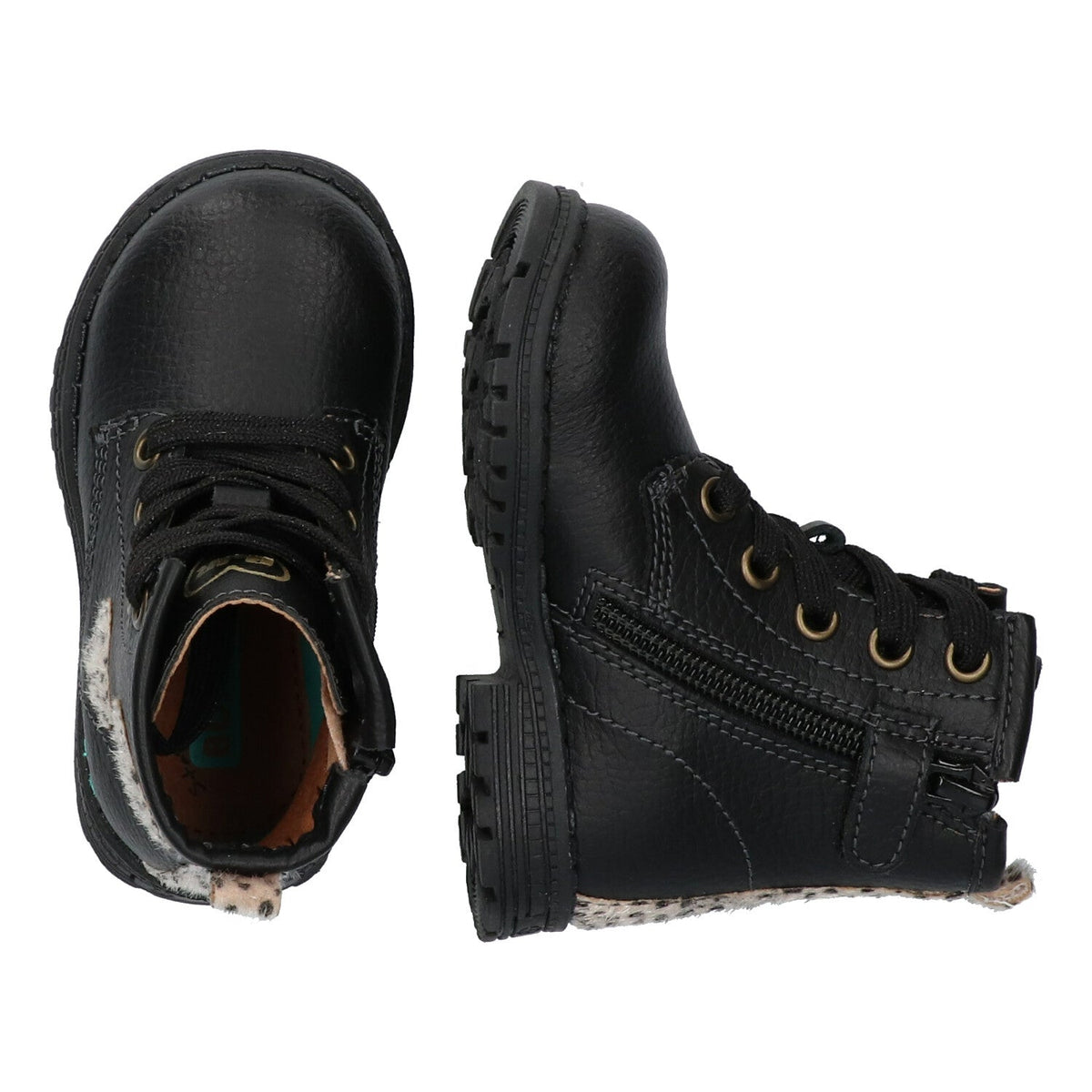 Thijs Trots Biker Boots Meisjes Zwart Hartjes