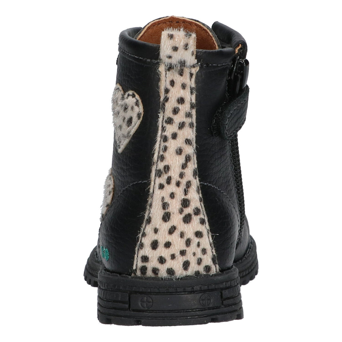 Thijs Trots Biker Boots Meisjes Zwart Hartjes