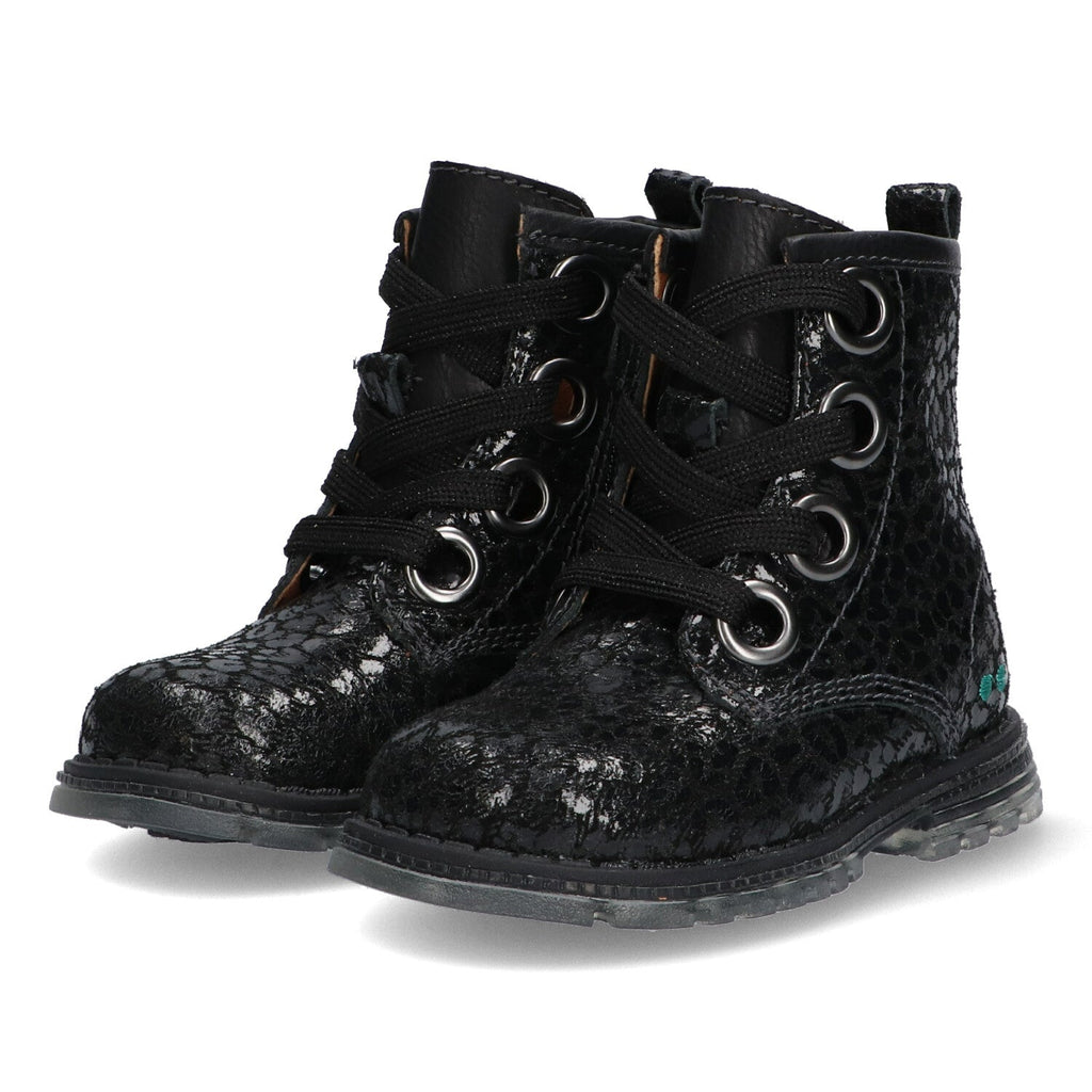 Tosca Trots Biker Boots Meisjes Zwart Panter