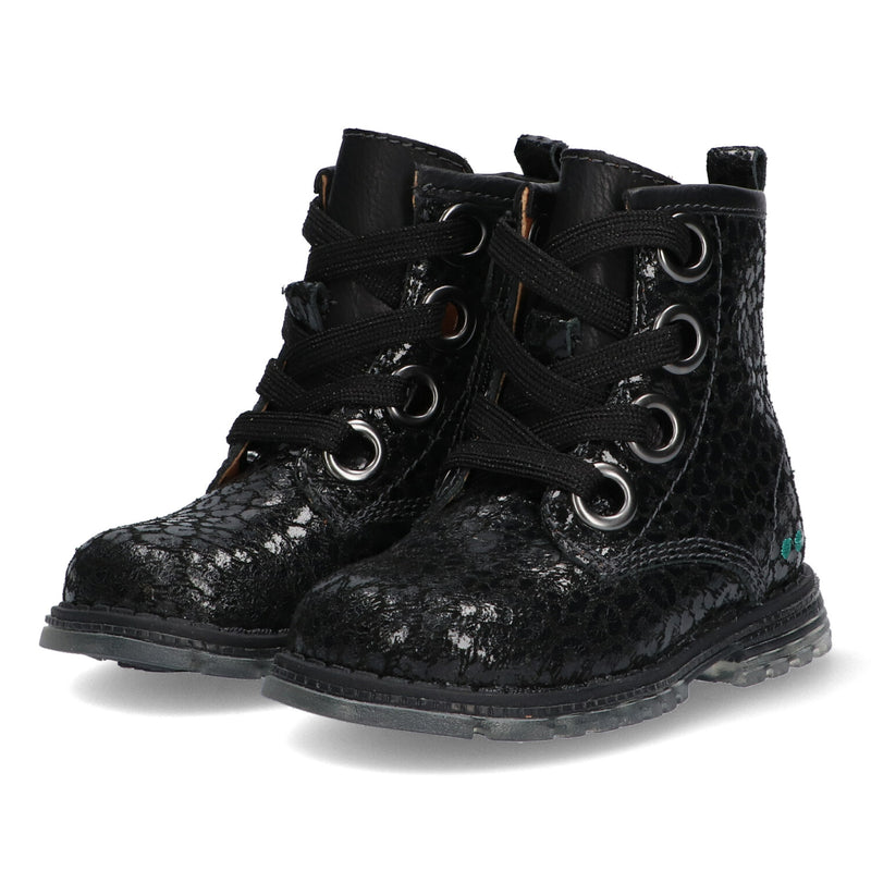 Tosca Trots Biker Boots Meisjes Zwart Panter