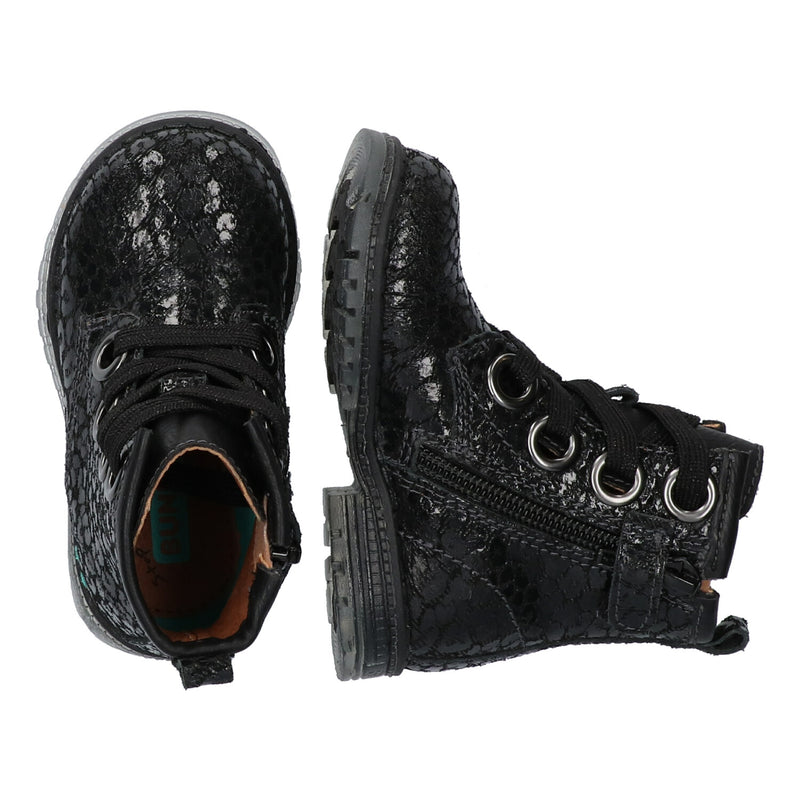 Tosca Trots Biker Boots Meisjes Zwart Panter