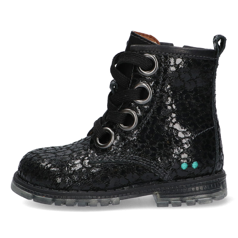 Tosca Trots Biker Boots Meisjes Zwart Panter