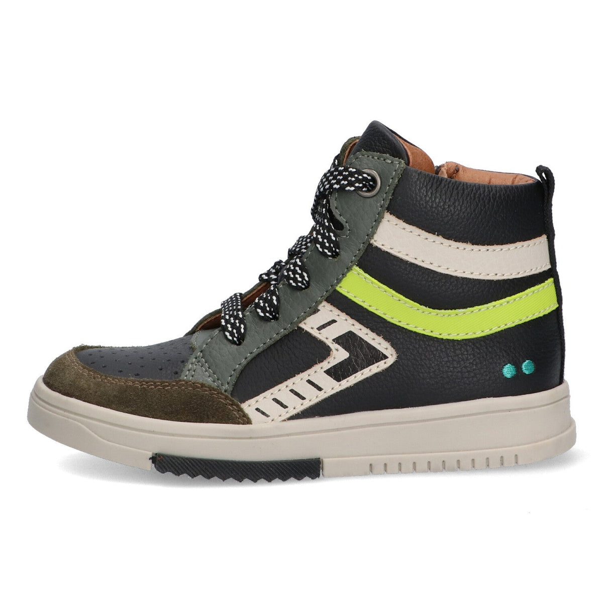 Mark Mieters Hoge Sneakers Jongens Zwart Groen