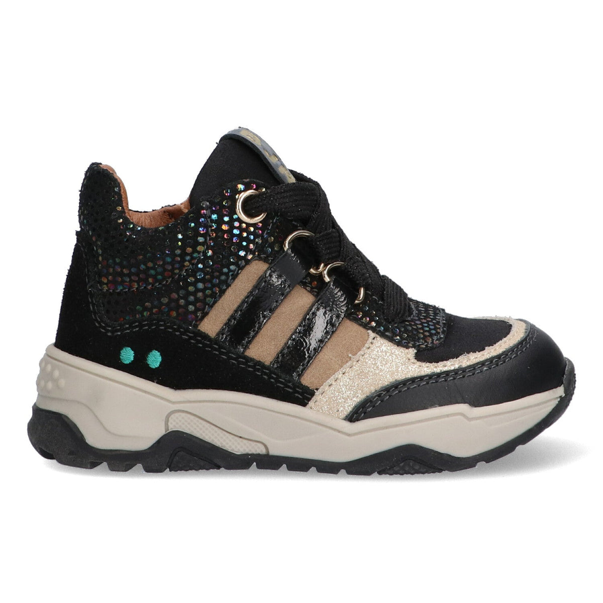 Gabriel Gein Hoge Sneakers Meisjes Zwart Goud