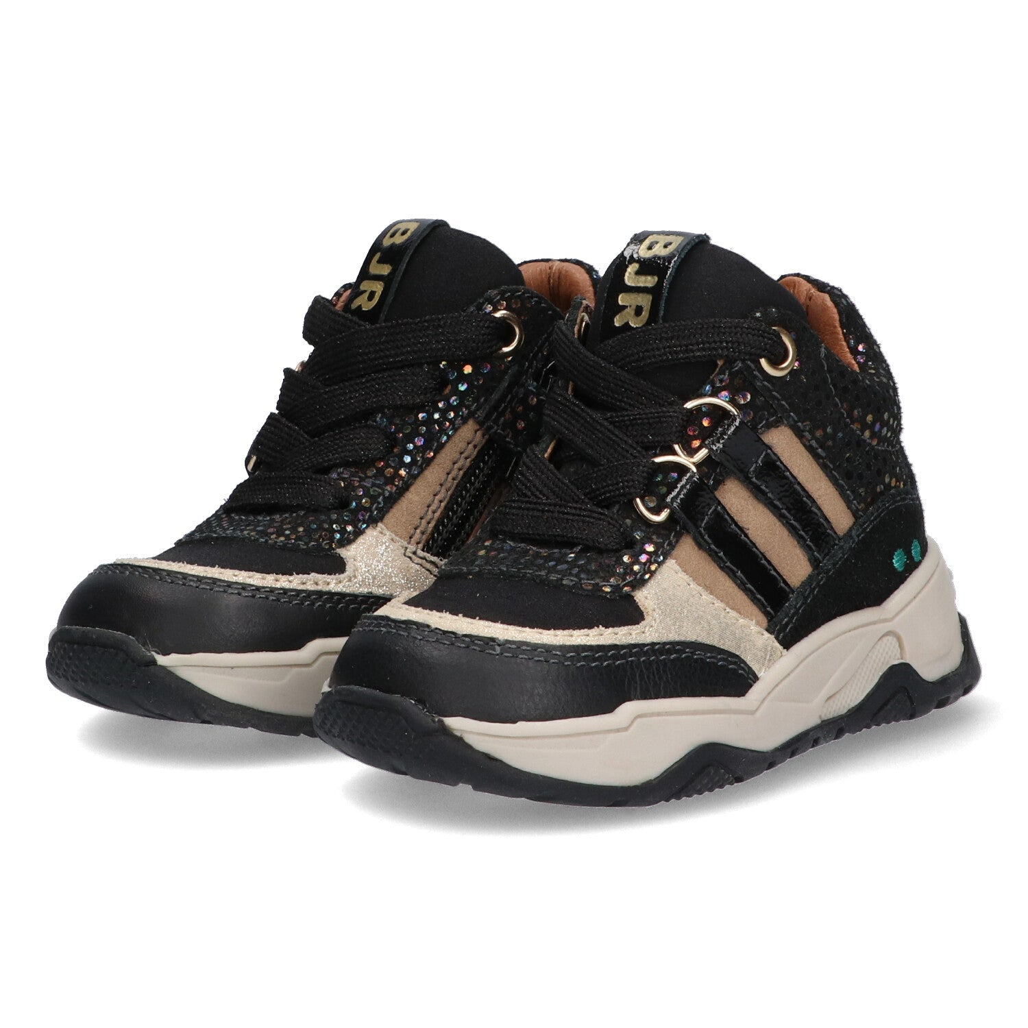 Gabriel Gein Hoge Sneakers Meisjes Zwart Goud