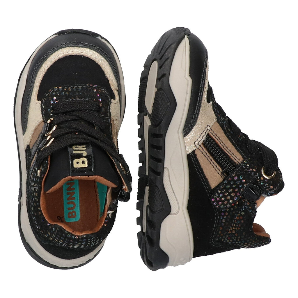 Gabriel Gein Hoge Sneakers Meisjes Zwart Goud