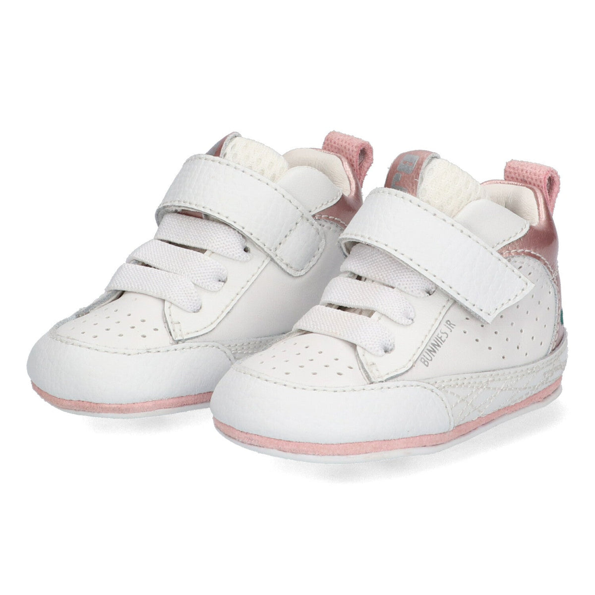 Zana Zacht Babysneakertjes Meisjes Wit Roze