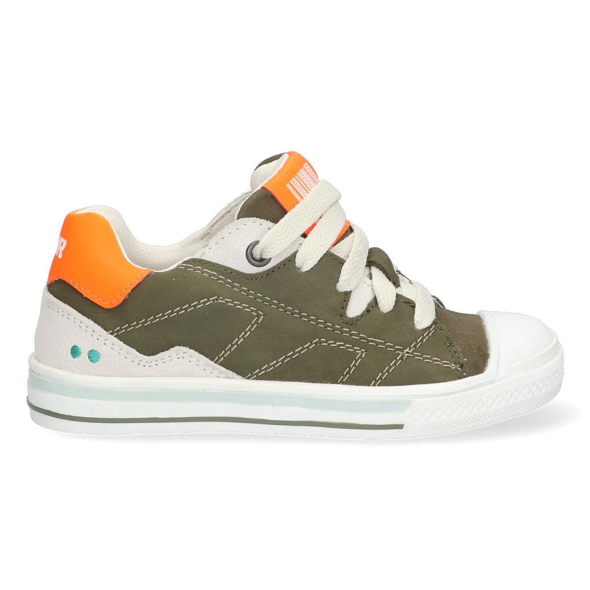Francis Ferm Lage Sneakers Jongens Legergroen Beige