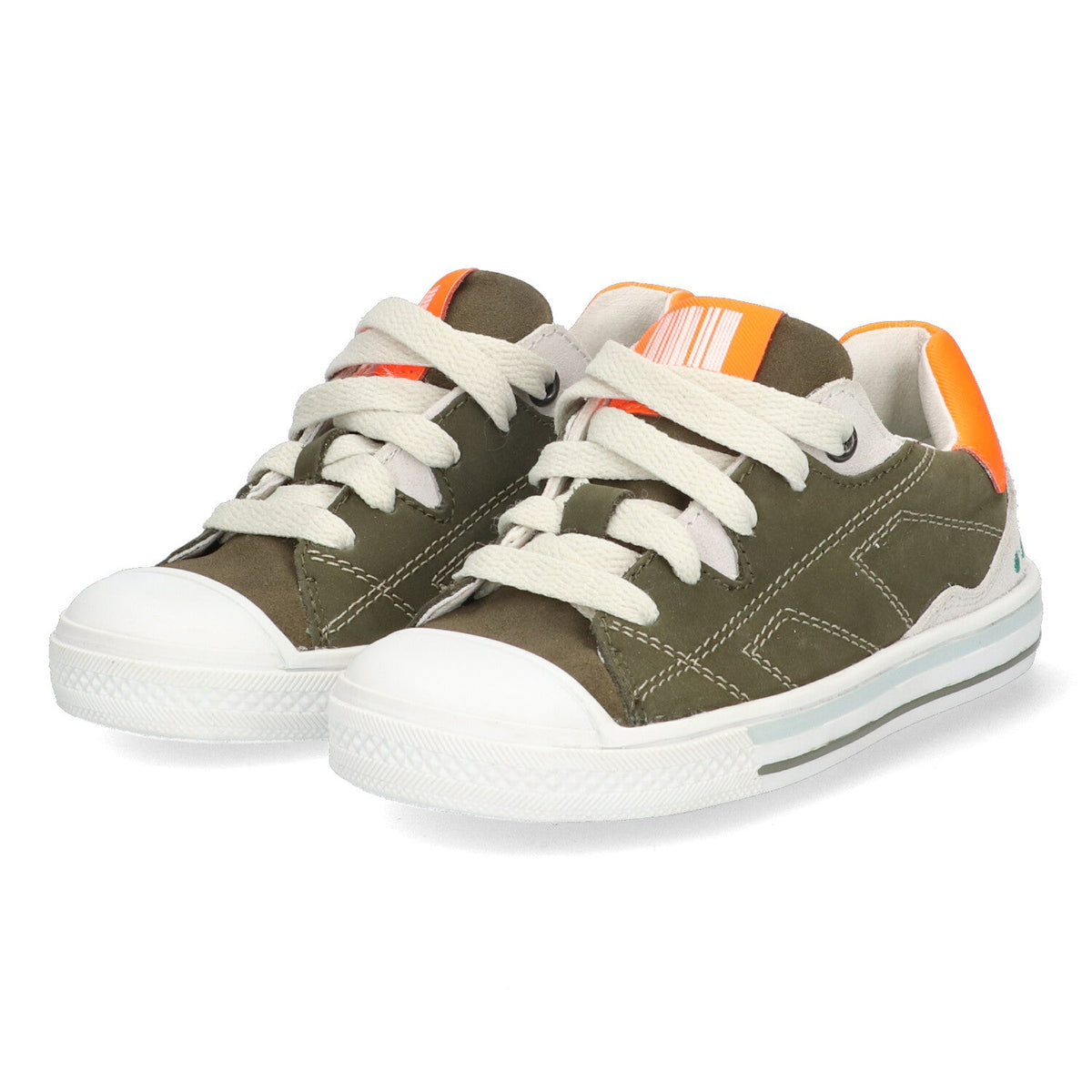 Francis Ferm Lage Sneakers Jongens Legergroen Beige