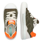 Francis Ferm Lage Sneakers Jongens Legergroen Beige