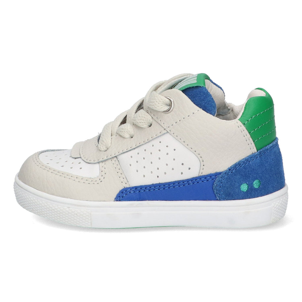Loran Louw Lage Sneakers Jongens Beige Blauw