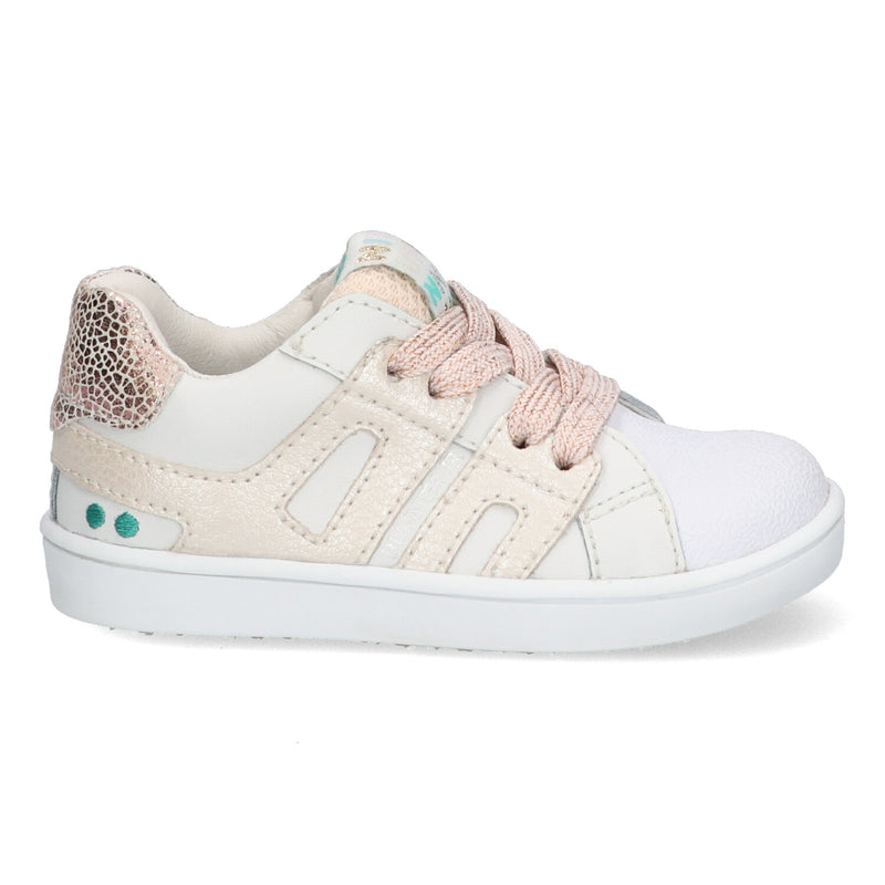 BunniesJR Philip Pit lage sneakers meisjes wit roze