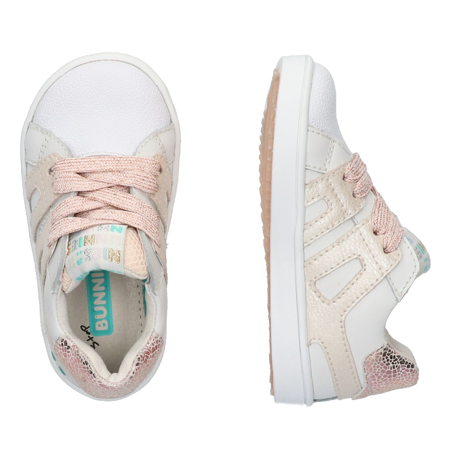 Philip Pit Lage Sneakers Meisjes Wit Roze