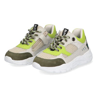 Steve Spring Lage Sneakers Jongens Beige Groen