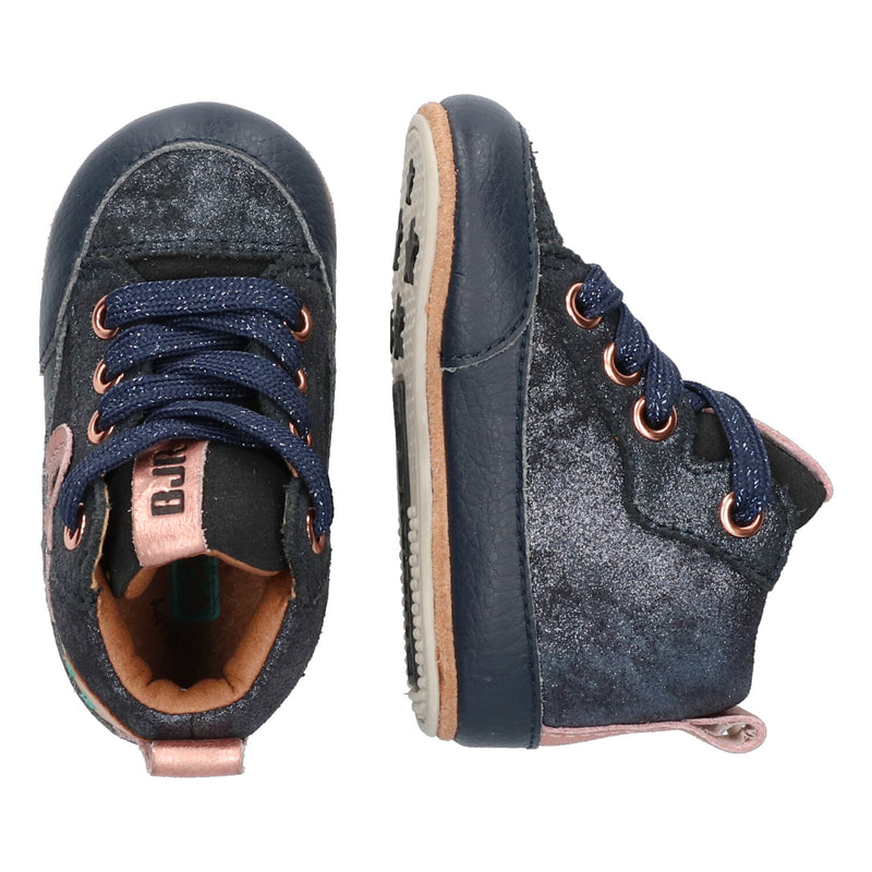 BunniesJR Zilke Zacht babyschoentjes meisjes blauw roze
