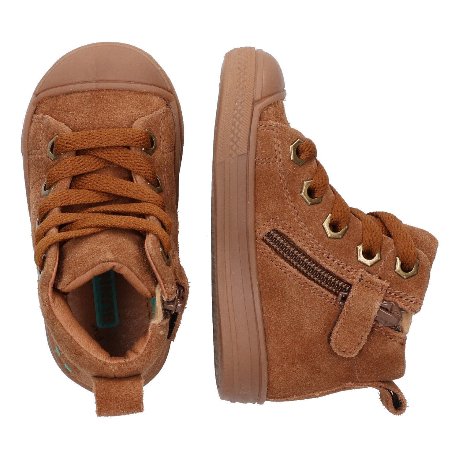 Feline Ferm Hoge Sneakers Jongens Bruin