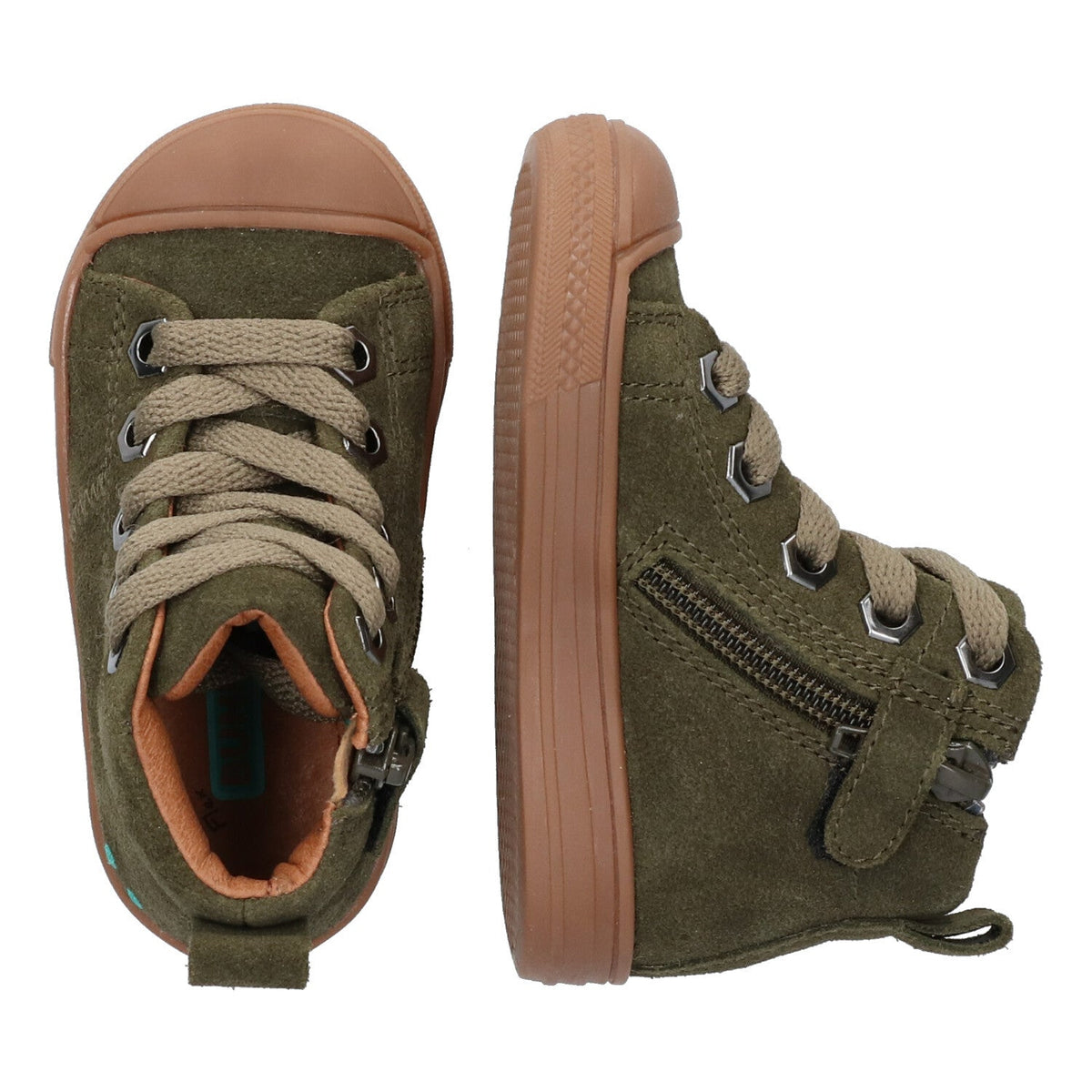 Feline Ferm Hoge Sneakers Jongens Legergroen
