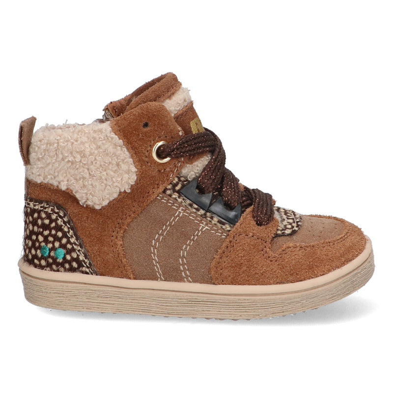 BunniesJR Pascal Pit warme sneakers meisjes bruin