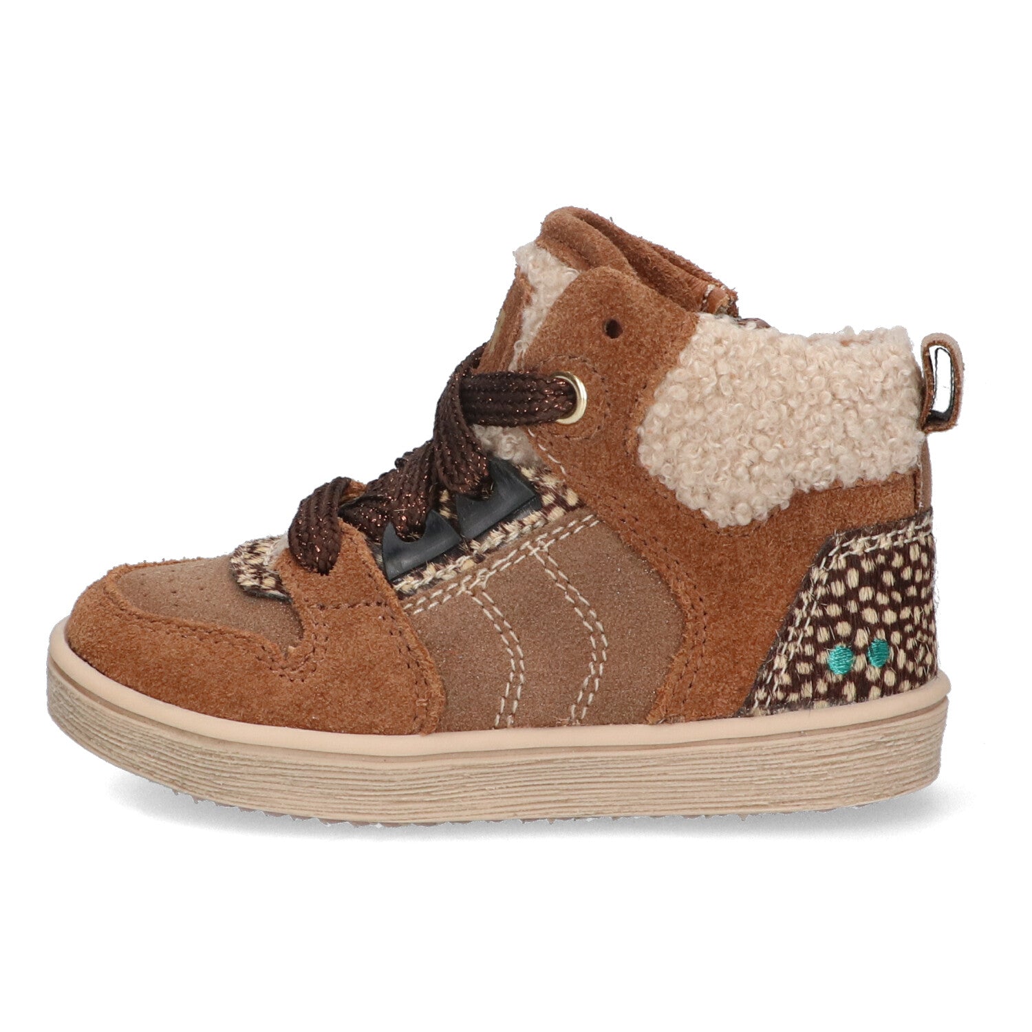 Pascal Pit Hoge Sneakers Meisjes Bruin