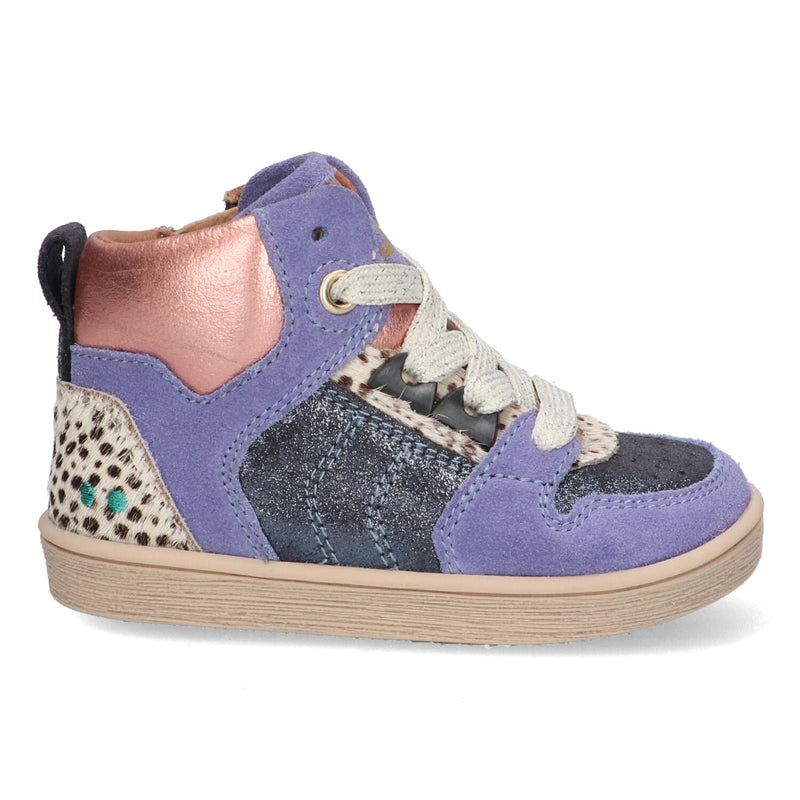 BunniesJR Pascal Pit hoge sneakers meisjes paars