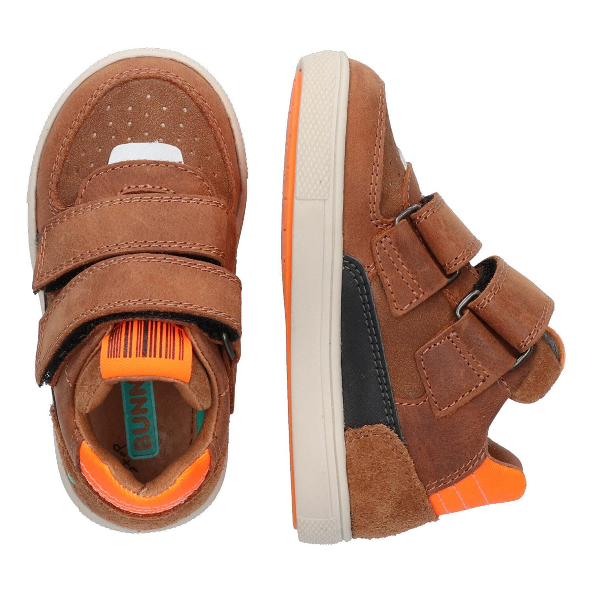 Luca Louw Lage Sneakers Jongens Cognac