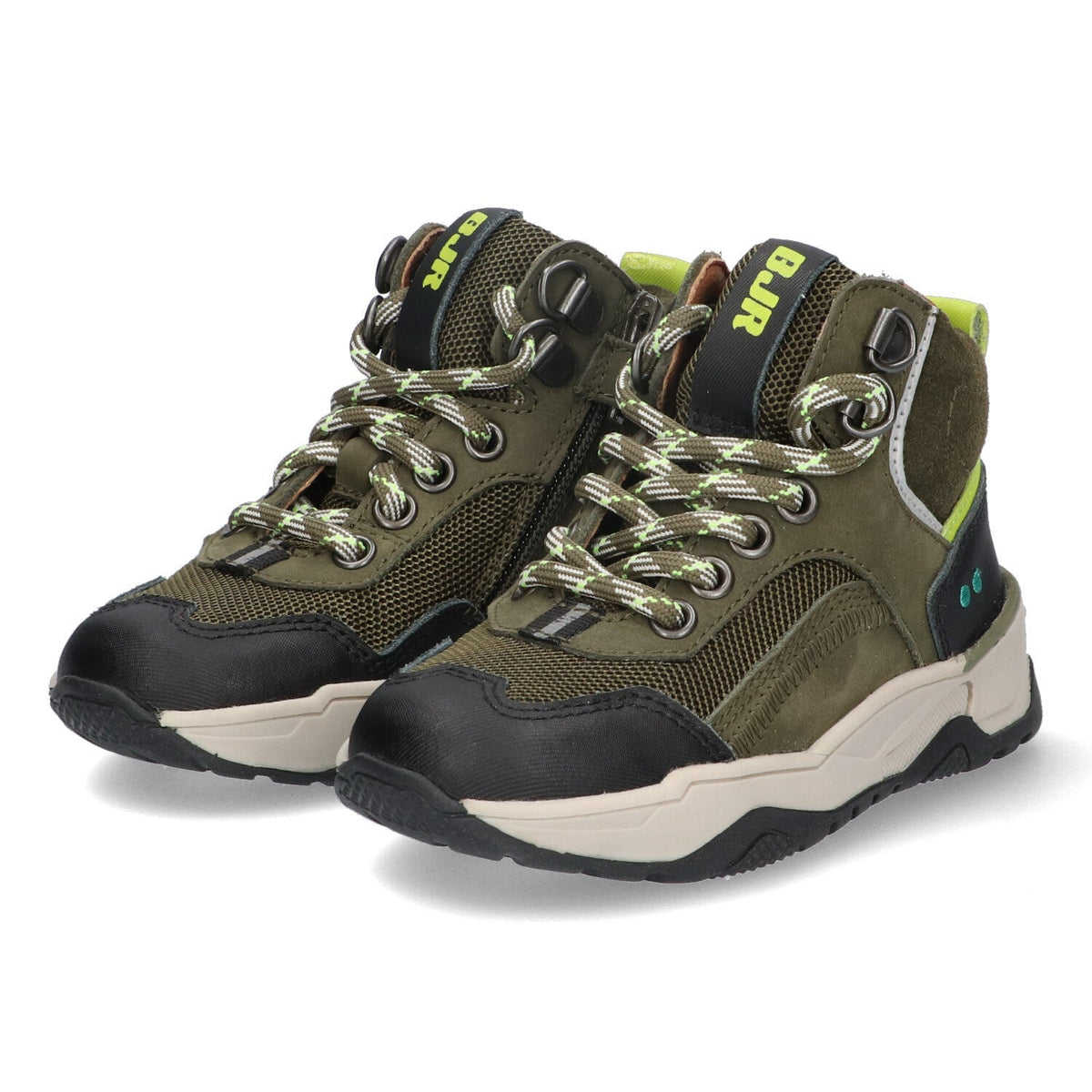 Casper Chunky Hoge Sneakers Jongens Legergroen